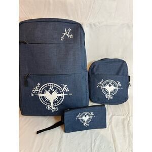 NWOT Navy Heather Backpack Set